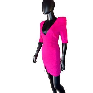 $248 Revolve Lita by Ciara Sculptural V-Neck Mini Dress XS NWT